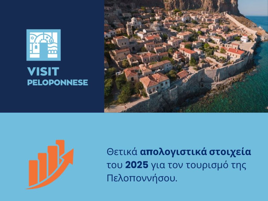 VisitPeloponnese | Θετικές μετρήσεις για το 2025, στοιχεία οχταμήνου